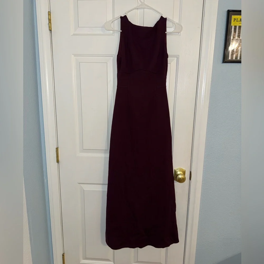 Fashion Nova Taylor Backless A Line Maxi Dress Deep Purple Maxi Dress- Size XS - Picture 3 of 10